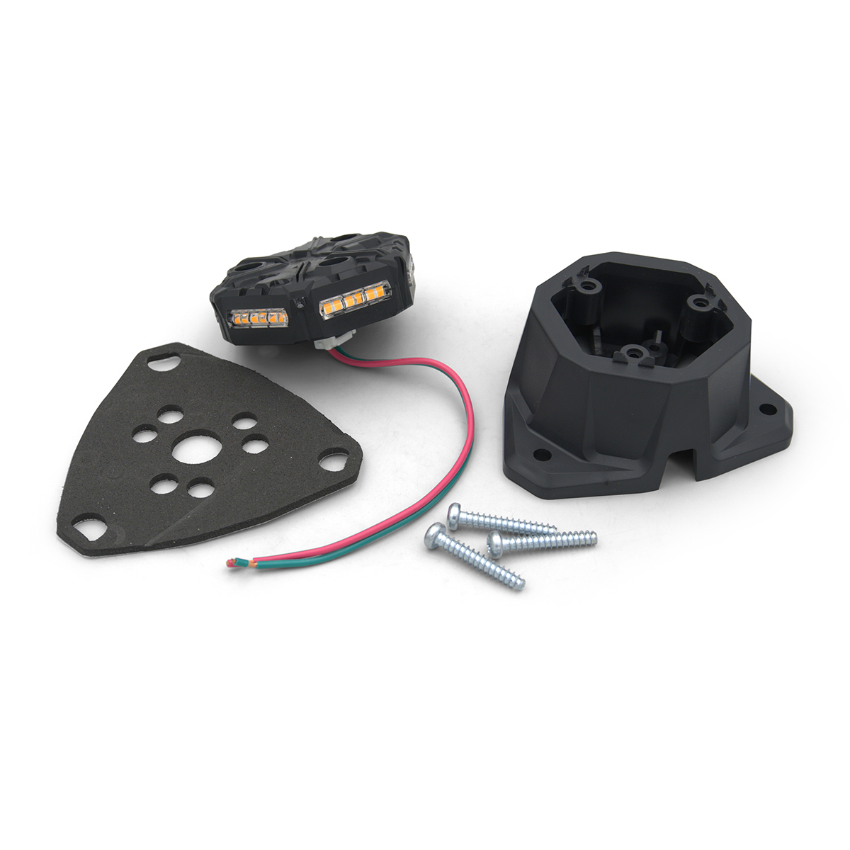 Rundumleuchte LED 50mm Sockel Microbright orange 24V NordicLights – Bild 3